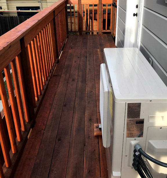 redwood deck installed by our team